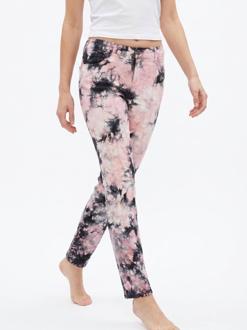 COMMON GENES | Pink & Black Tie Dye Slim Leg Jeans Women’s Size 8